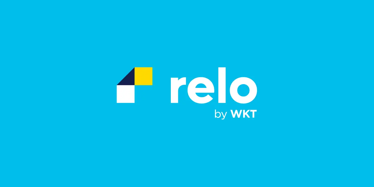 relo by WKT logo in white on a cyan background.